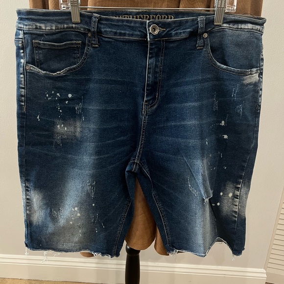 Rutherford men’s slim fit Jean shorts - Picture 1 of 5